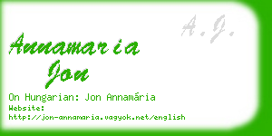annamaria jon business card